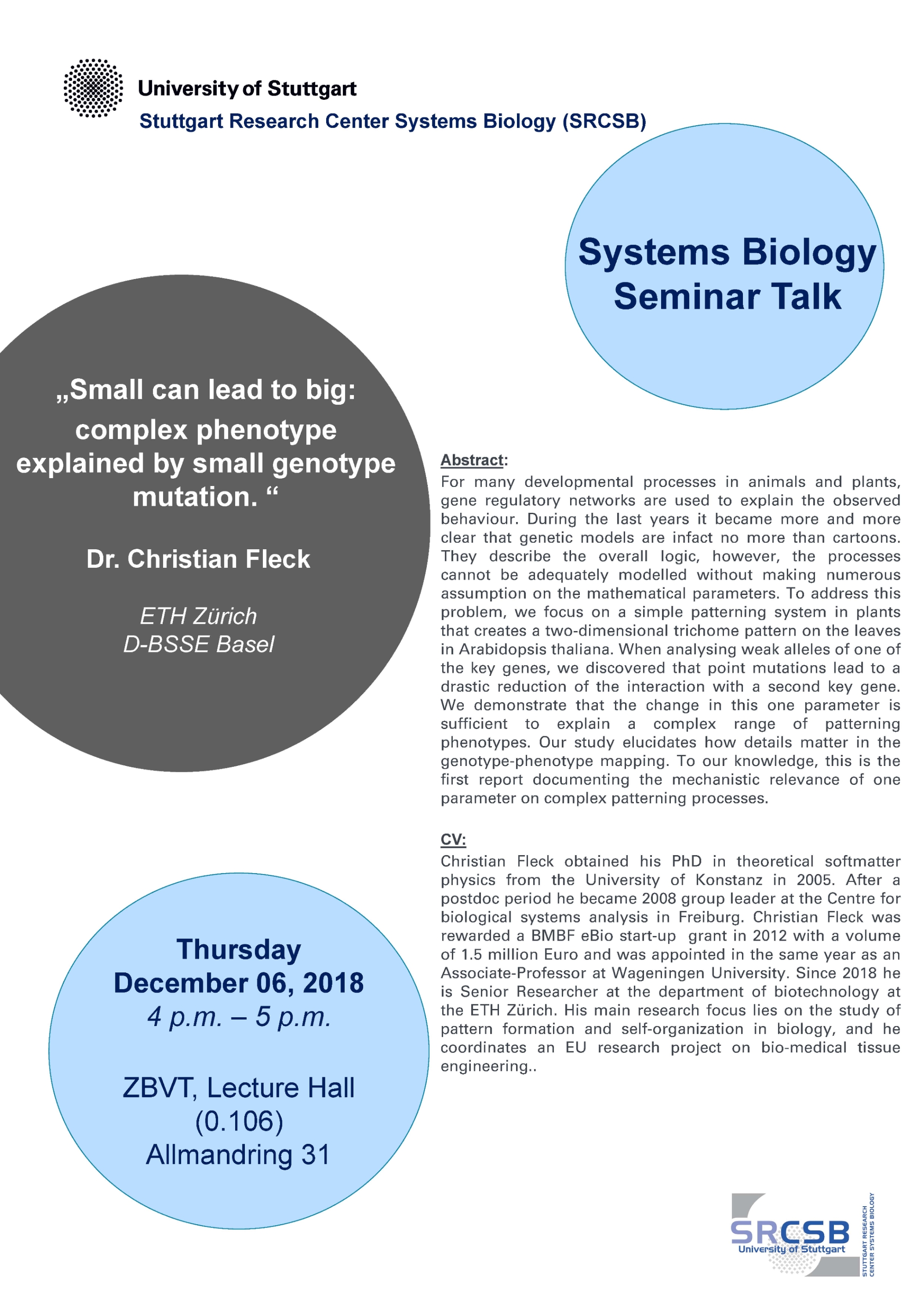 SysBio_Seminar_Christian Fleck