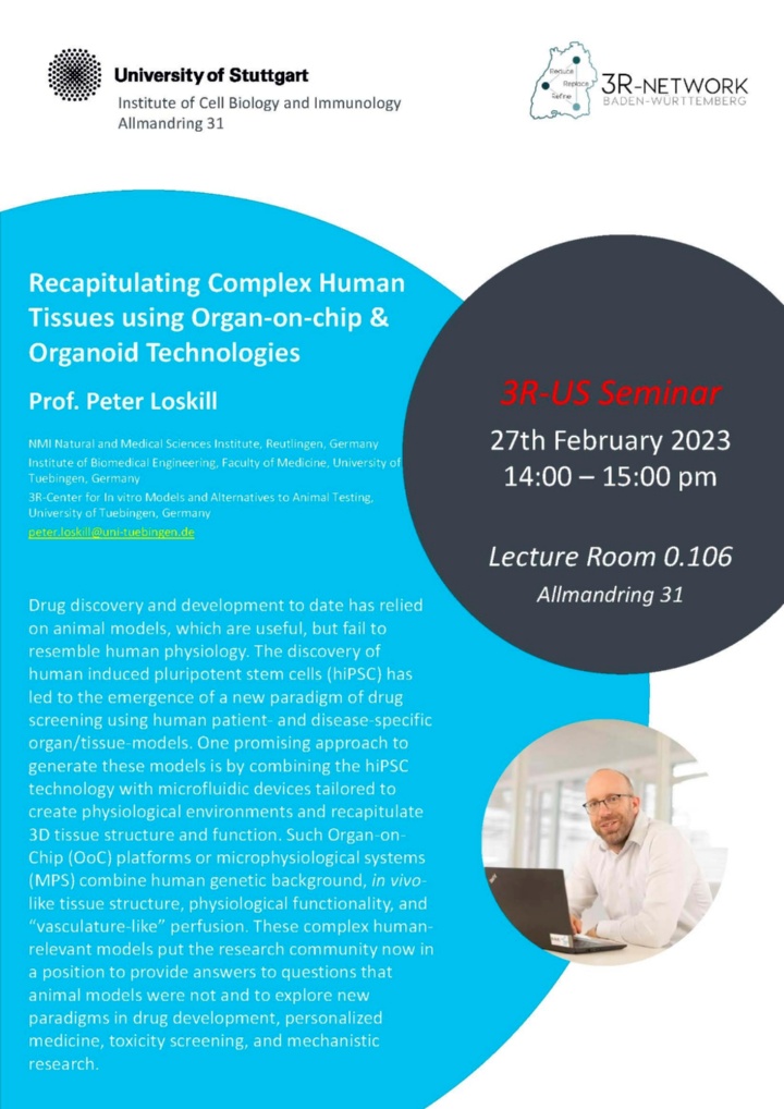 Poster of the talk of Prof. Peter Loskill